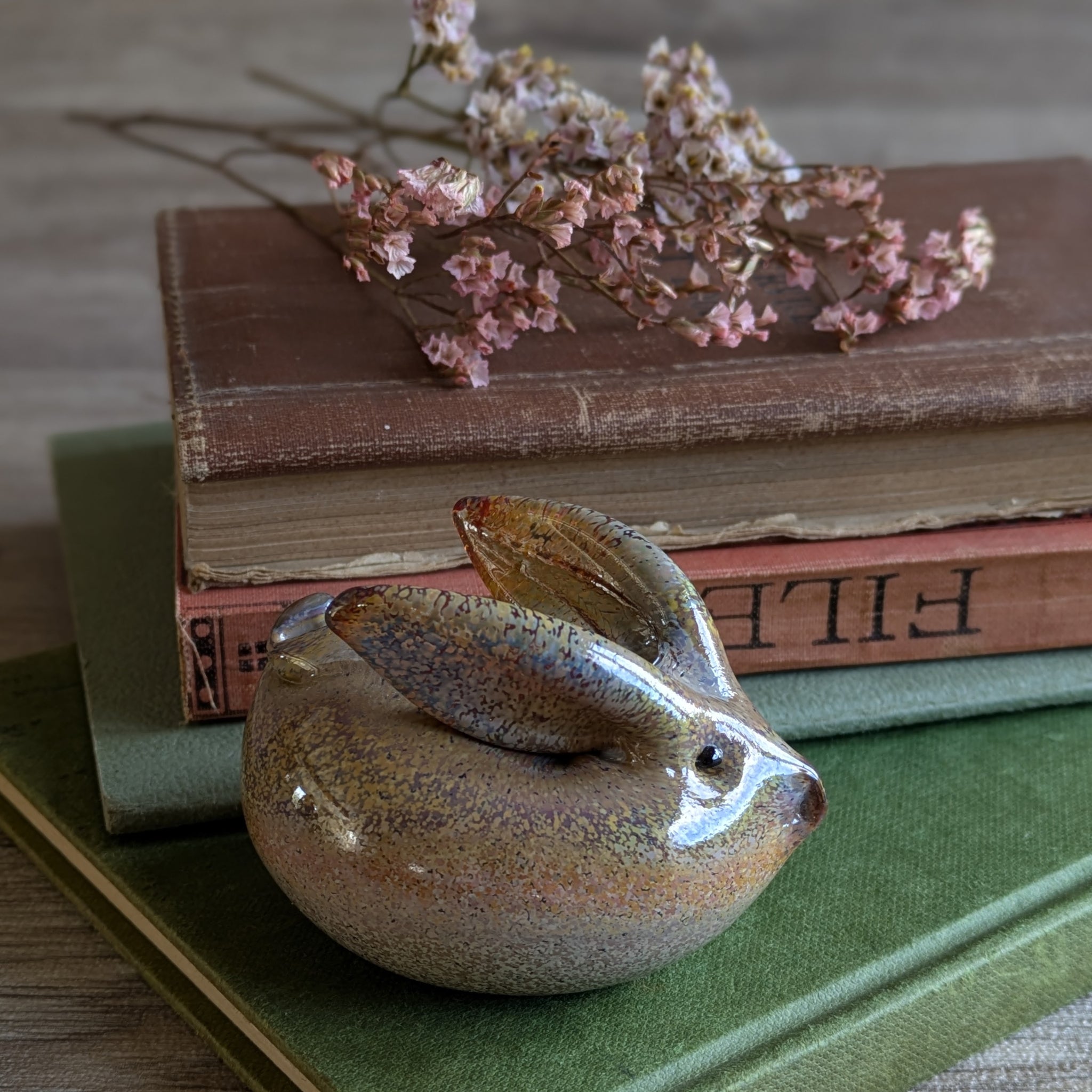 Hand Blown Glass Rabbit Ornament