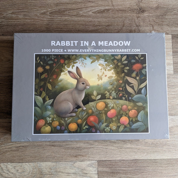 Rabbit Jigsaw Puzzle (1000 piece) - Rabbit in a Meadow