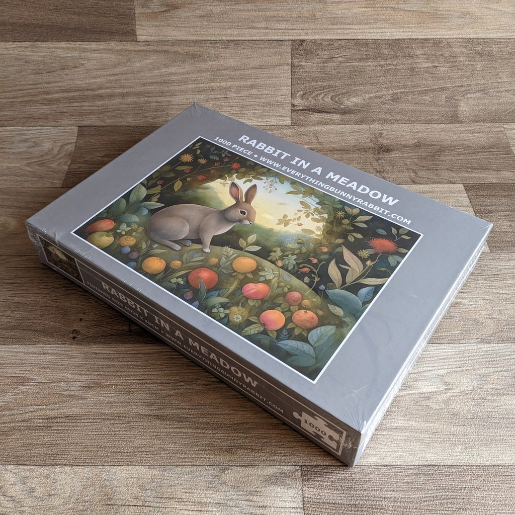Rabbit Jigsaw Puzzle (1000 piece) - Rabbit in a Meadow – Everything ...