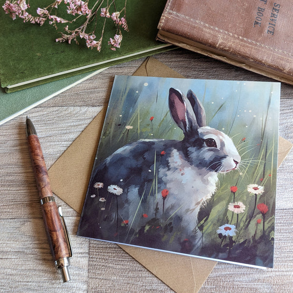 Rabbit Card (Open/Blank) – Everything Bunny Rabbit
