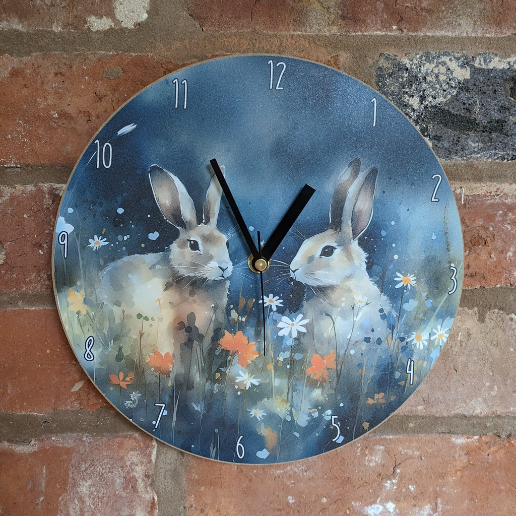 Hl3 Rabbit Clock Rabbit Wall Clock (Blue) – Everything Bunny Rabbit