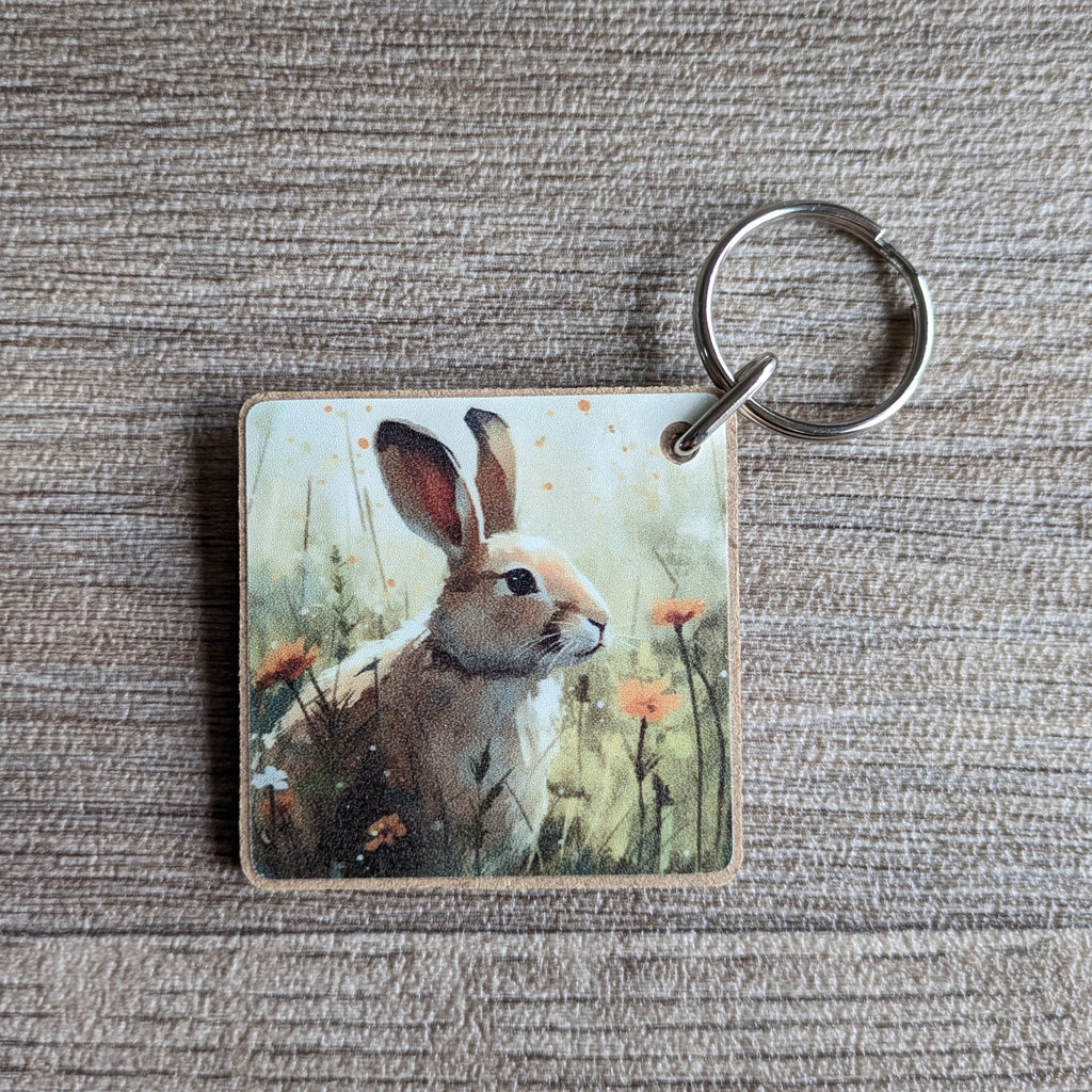 Jack Rabbit Key Ring Rabbit Key Ring (Orange Flowers) – Everything Bunny Rabbit