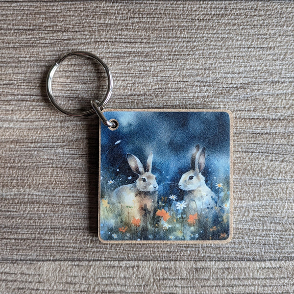 Rabbit Key Ring (Blue) – Everything Bunny Rabbit