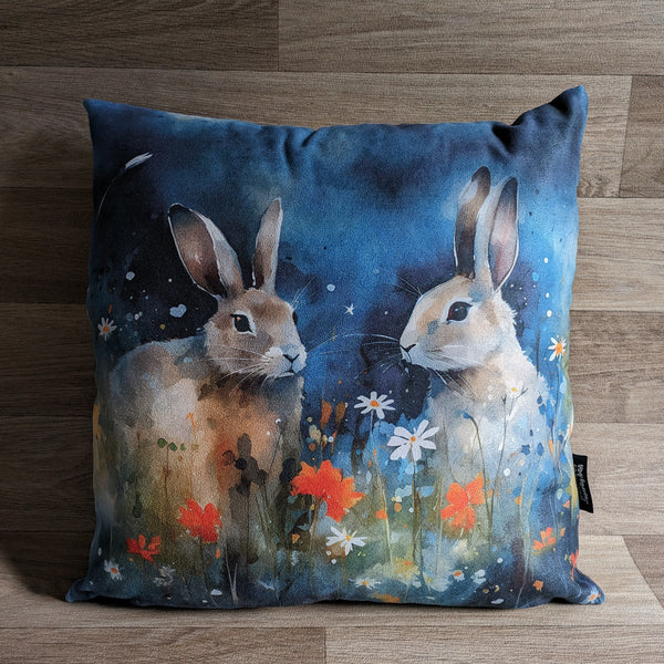 Rabbit Cushion (Blue)