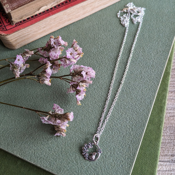 Flower Ring Rabbit Necklace