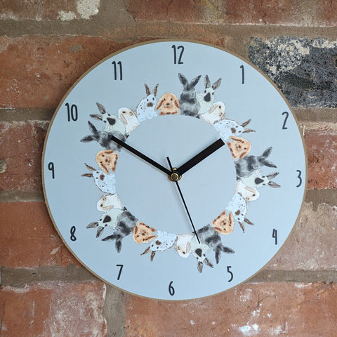 Rabbit Wall Clock (Grey)