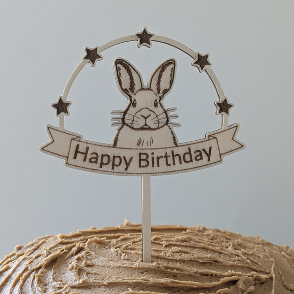 Rabbit Birthday Cake Topper