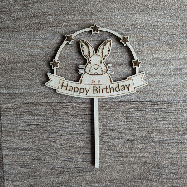 Rabbit Birthday Cake Topper