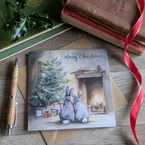 Rabbit Christmas Card (Cosy Cuddles)