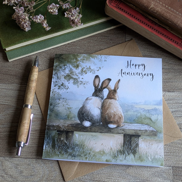 Rabbit Anniversary Card (Countryside Cuddles)