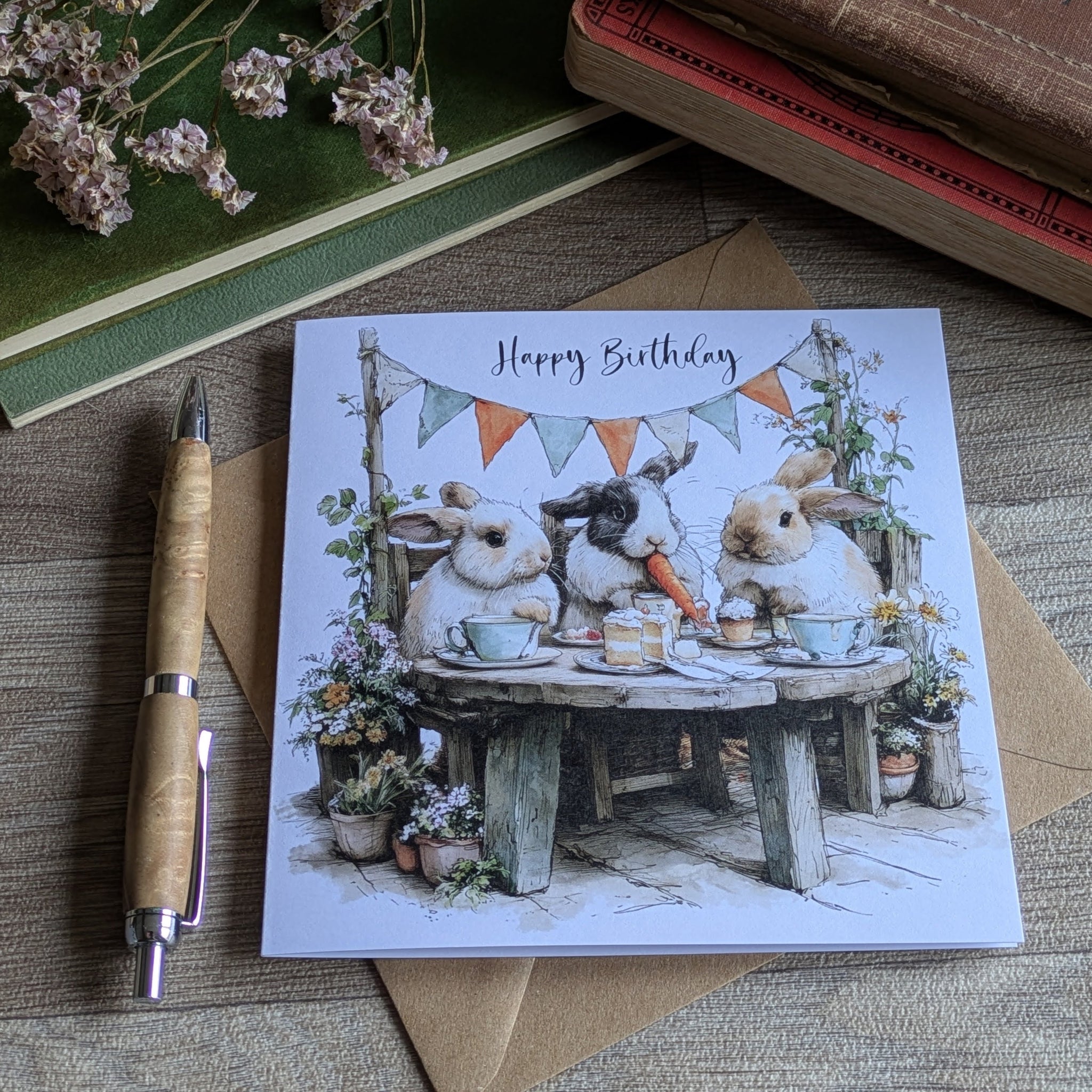 Rabbit Birthday Card (Picnic)