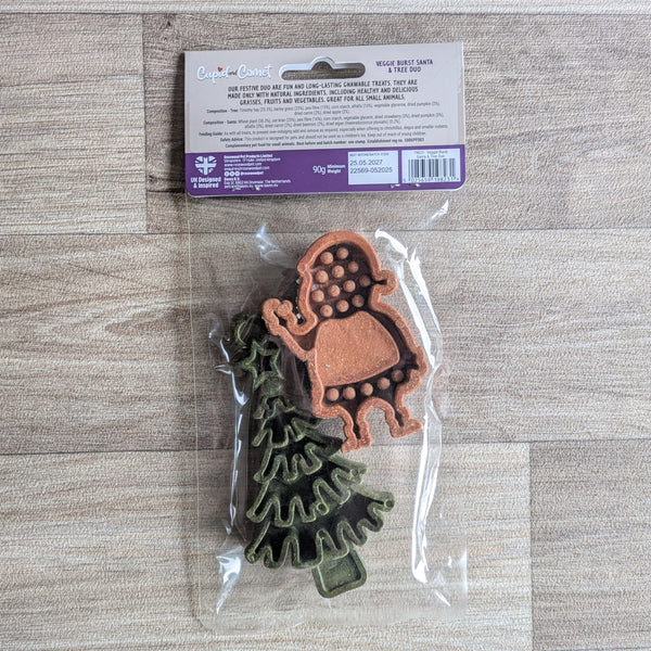 Rosewood Cupid and Comet Veggie Burst Santa and Tree Duo Rabbit Treats