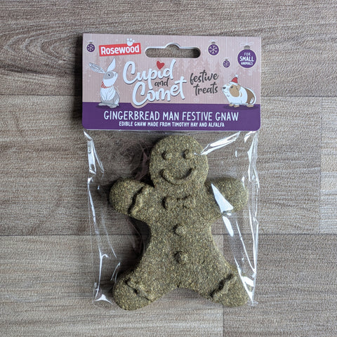 Rosewood Cupid and Comet Gingerbread Man Festive Gnaw Rabbit Treat