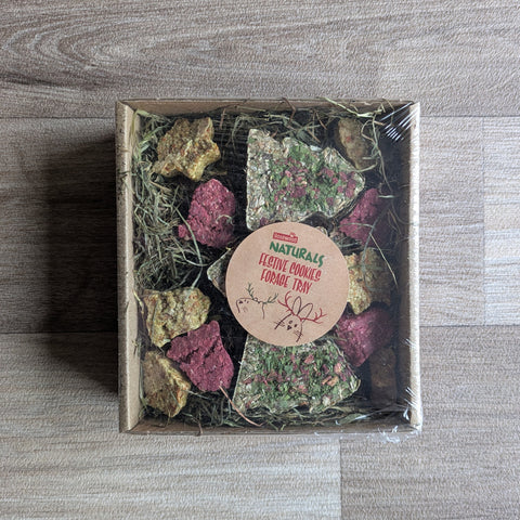 Rosewood Naturals Festive Cookies Forage Tray Rabbit Christmas Treat