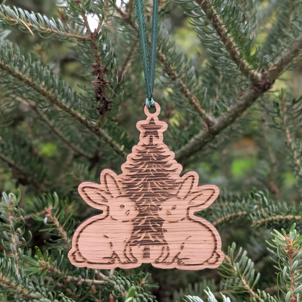 Oak Rabbit Christmas Decoration Ornament (Tree)