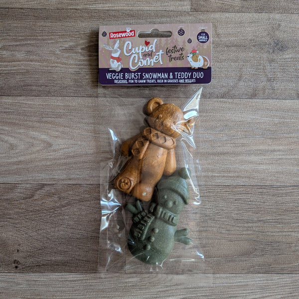 Rabbit Christmas Treats | Rosewood Snowman & Teddy Duo