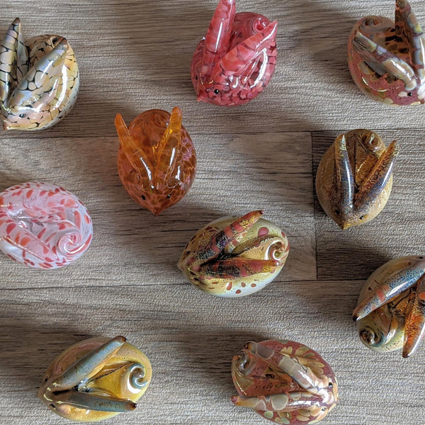 Hand Blown Glass Rabbit Ornament