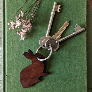 Leather Rabbit Key Ring