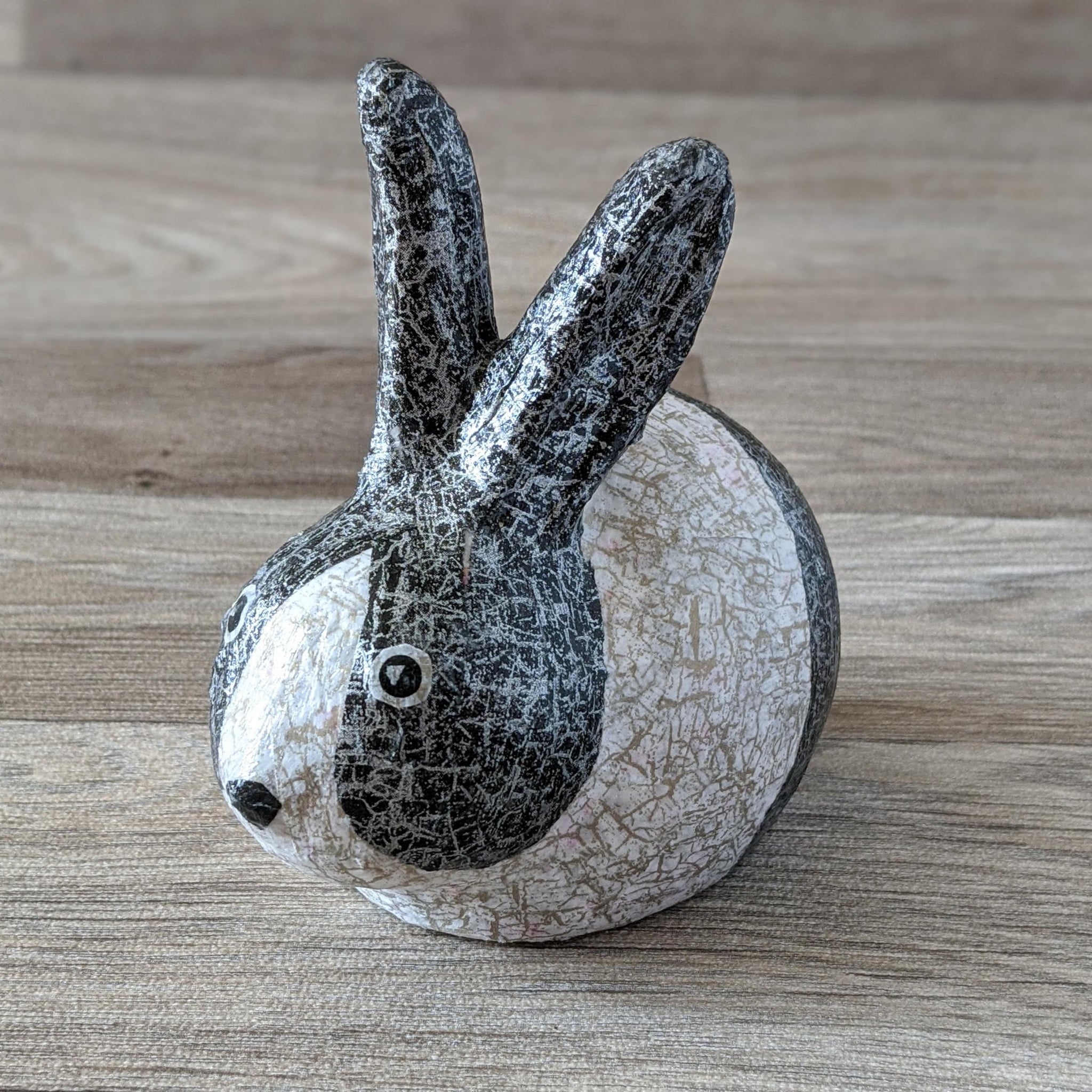 Decopatch a Ceramic Rabbit Ornament Craft Kit (Black & White ...