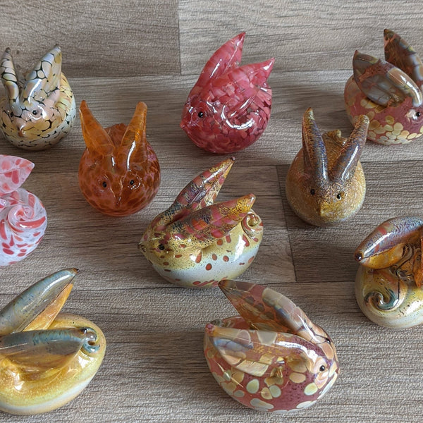 Hand Blown Glass Rabbit Ornament