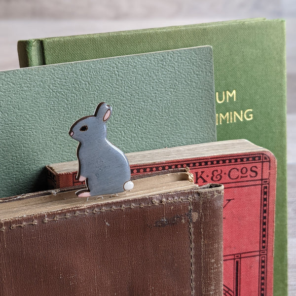 Rabbit Clip Book Mark (Grey)
