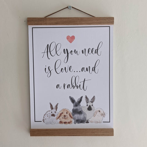 Rabbit Poster Print - All you need is love
