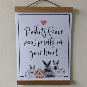 Rabbit Poster Print - Paw Prints