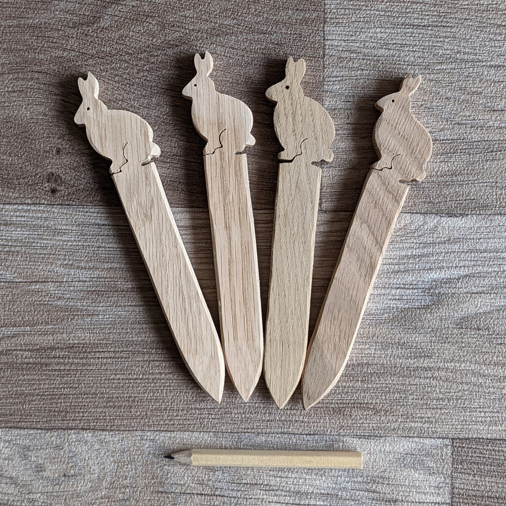 Wooden Rabbit Plant Markers - Pack of 4 – Everything Bunny Rabbit