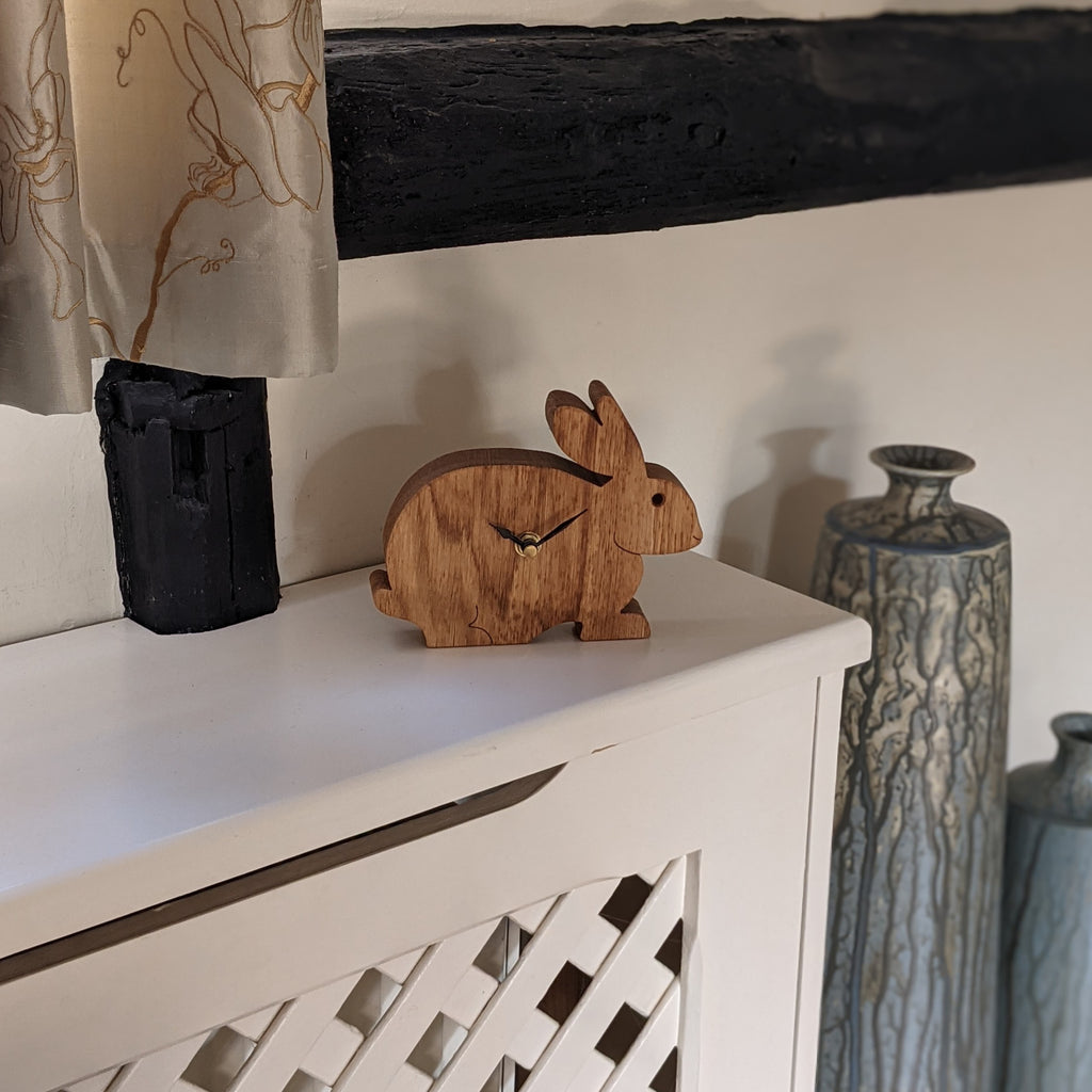 Wood Rabbit Clock Rabbit Clock – Everything Bunny Rabbit
