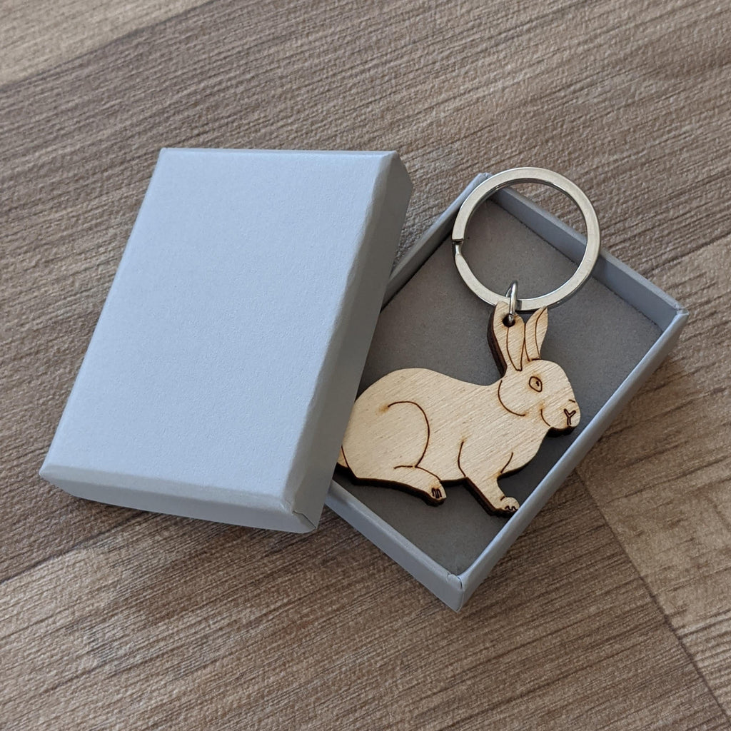Wooden Rabbit Key Ring – Everything Bunny Rabbit