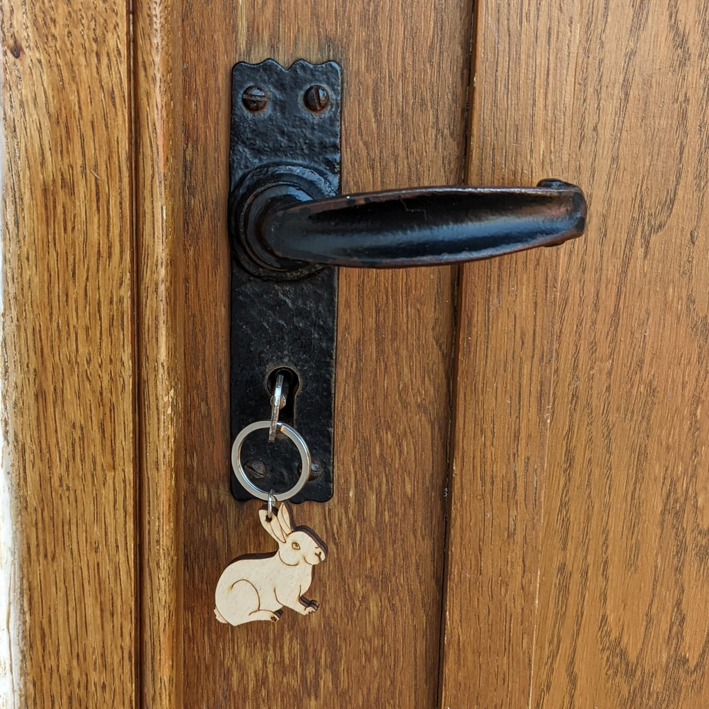 Wooden Rabbit Key Ring – Everything Bunny Rabbit