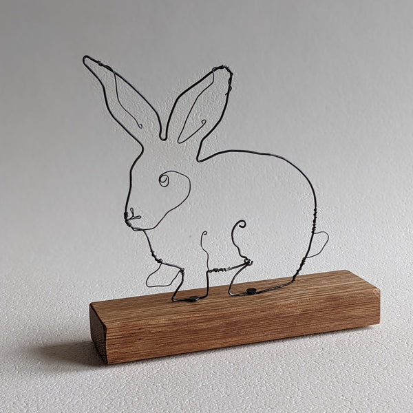 Wire Art Rabbit Sculpture