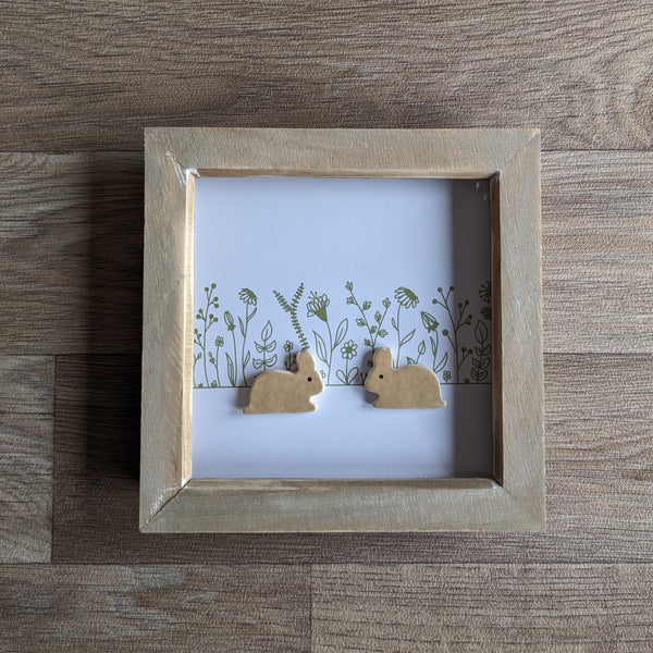 Ceramic Bunny Art Frame (Green)